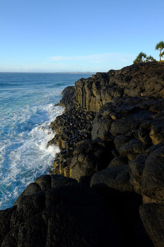 Hexagonal rock formations at Fingal Head