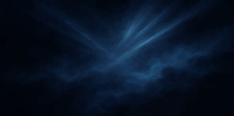 Abstract Blue Light Beams Through Fog – Futuristic Digital Background.