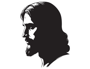  JESUS HEAD PROFILE SILHOUETTE