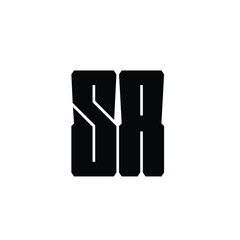 SA monogram logo design letter text name symbol monochrome logotype alphabet character simple logo