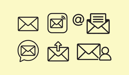 Email Icons Vector EPS Illustrations for Websites and Apps