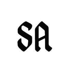 SA monogram logo design letter text name symbol monochrome logotype alphabet character simple logo