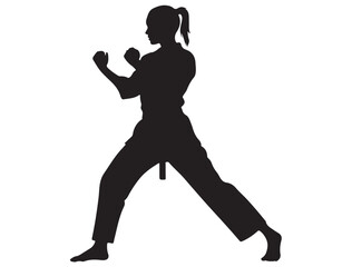 KARATE GIRL SILHOUETTE