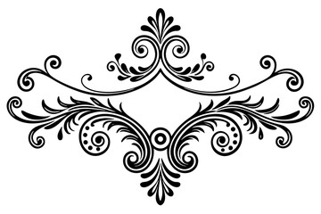 Fototapeta premium Vintage Swirl Divider Designed with Decorative Flourishes