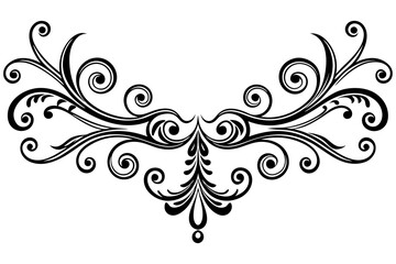 Fototapeta premium Classic Ornamental Divider in Retro Style with Swirly Decorations