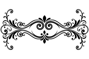 Fototapeta premium Elegant Vintage Divider with Ornate Swirls and Classic Embellishments