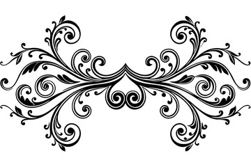 Classic Scroll Divider with Decorative Vintage Flair Elements