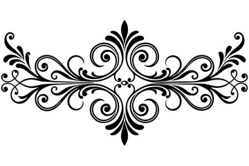 Art Nouveau Divider with Curved Elegant Ornaments
