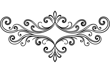 Delicate Flourish Divider in Ornamental Retro Design