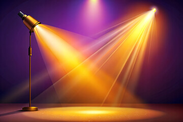 Dark Gradient Backdrop with Colorful Torch Light & Smoky Atmosphere