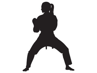 KARATE GIRL SILHOUETTE