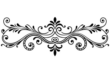 Traditional Vintage Divider with Elegant Lines and Swirls