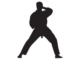 KARATE MAN SILHOUETTE