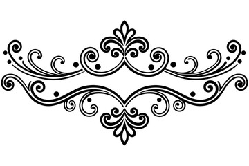 Elegant Vintage Divider with Classic Ornamental Swirls