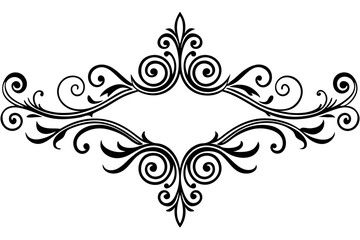 Old Style Divider with Artistic Line Embellishments