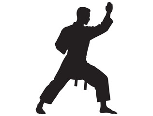 KARATE MAN SILHOUETTE