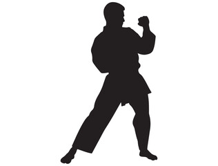 KARATE MAN SILHOUETTE