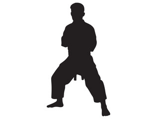 KARATE MAN SILHOUETTE