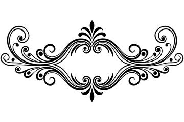 Classic Decorative Divider with Antique Inspired Swirl Elements