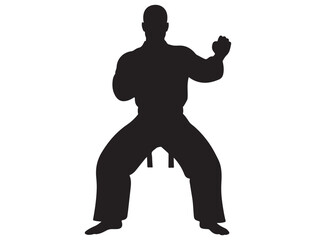 KARATE MAN SILHOUETTE