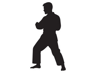 KARATE MAN SILHOUETTE