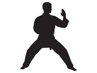 KARATE MAN SILHOUETTE