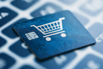 Credit Card with Shopping Cart Icon