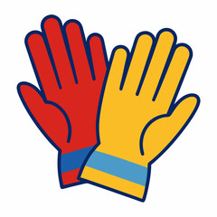 Obraz premium Simple Gloves Vector