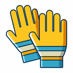 Obraz premium Simple Gloves Vector