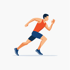 Fototapeta premium abstract icon of a sprinter on a white background