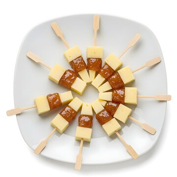 Spanish-style quince jelly and cheese skewers - Dulce de Membrillo con Queso