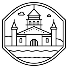 Bayonne line art vector