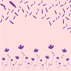 Hand drawn flower background cover book