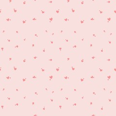Seamless red hearts background