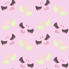 seamless pattern with various wings 