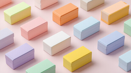 Pastel vitamin bottle mockup on gradient background