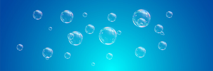 Realistic soap bubbles collection.Abstract floating soap bubbles.Vector EPS 10.