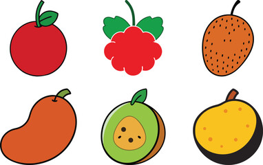 Exotic Fruit Bundle with Sapote, Sala Snake Fruit, and Redcurrant on White Background