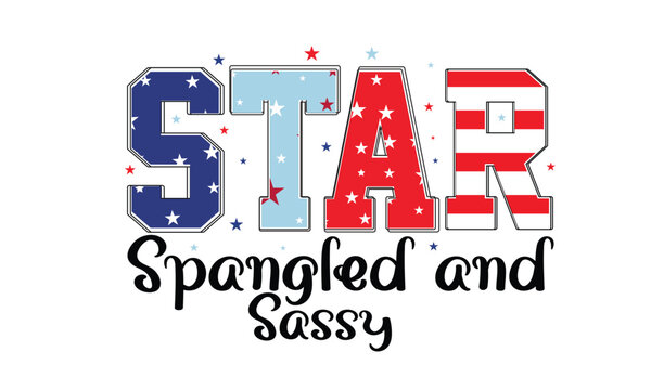 Star Spangled and Sassy PNG Design 