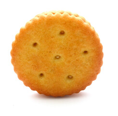 Close-up of cookies against white background 