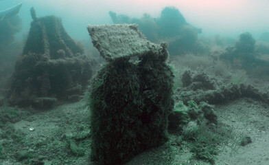 The wreck of Vapor del Miracle in Tarragona, Spain