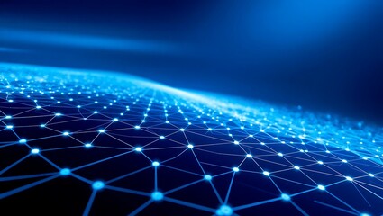 Abstract blue network connection background