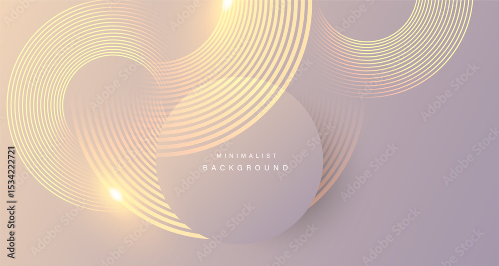 Fototapete minimal abstract background with circular wave patterns