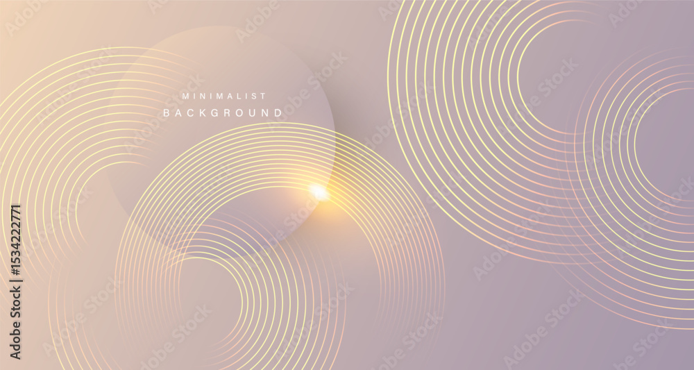 Aufkleber Minimal abstract background with circular wave patterns