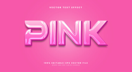 Pink Chrome Style 3d editable text effect template