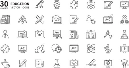 Obraz premium set of education icons