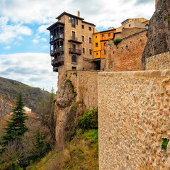 Spain. Cuenca, Castile La Mancha. Ancient architecture of the historic city. Travel and tourism in Spanish cities