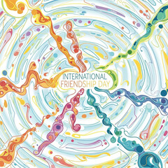Colorful Abstract Swirls Friendship Day