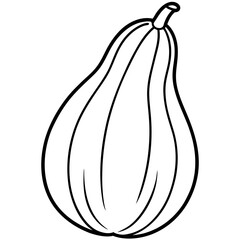 Chayote line art vector