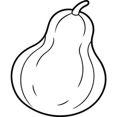 Chayote line art vector